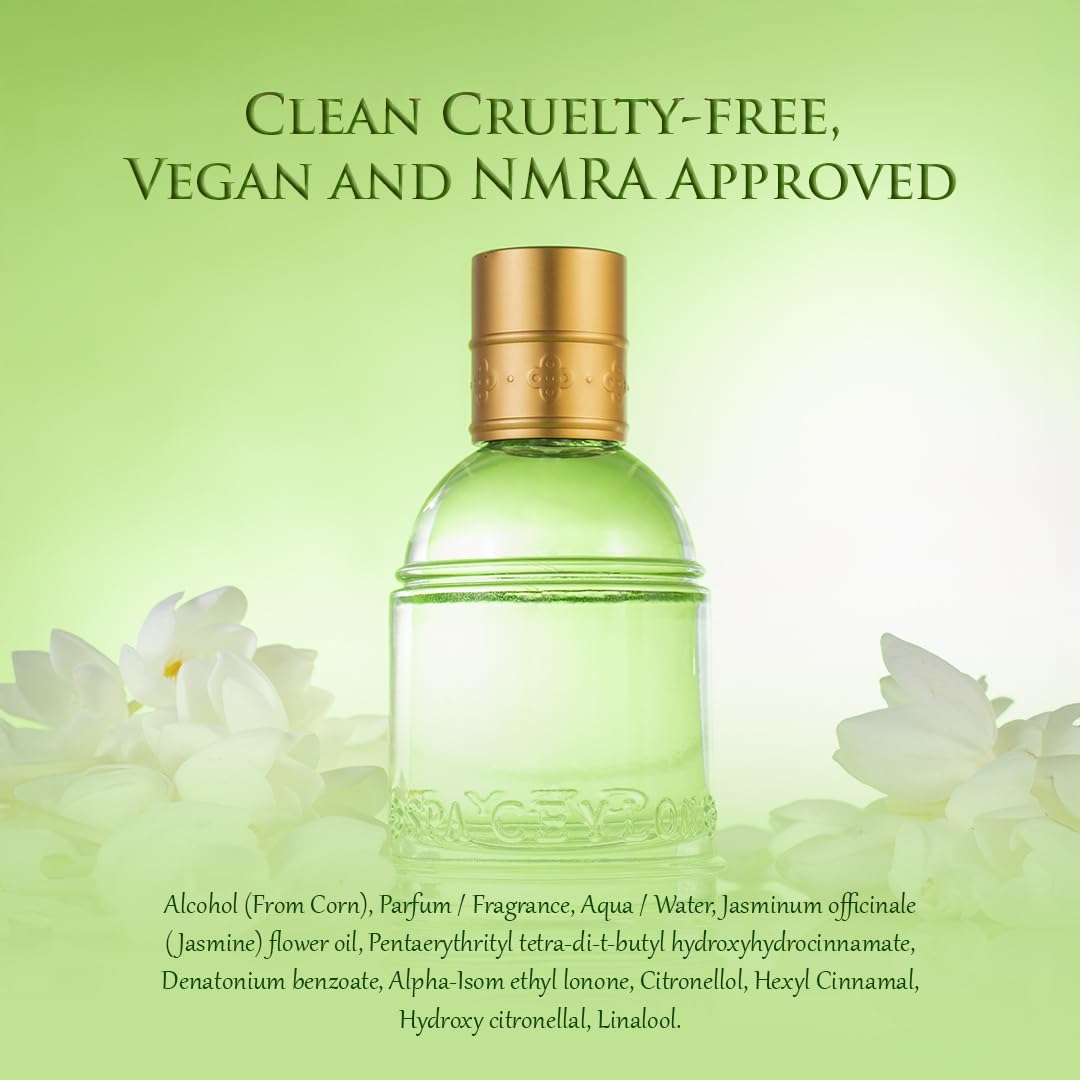 SPA CEYLON Eau de Parfum Spray, 50ml, Vegan Formula with Floral Notes, Spice Accents, and Amber Base - ingredients panel