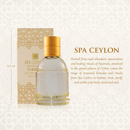 SPA CEYLON Eau de Parfum Spray, 50ml, Vegan Formula with Floral Notes, Spice Accents, and Amber Base - front view (32)