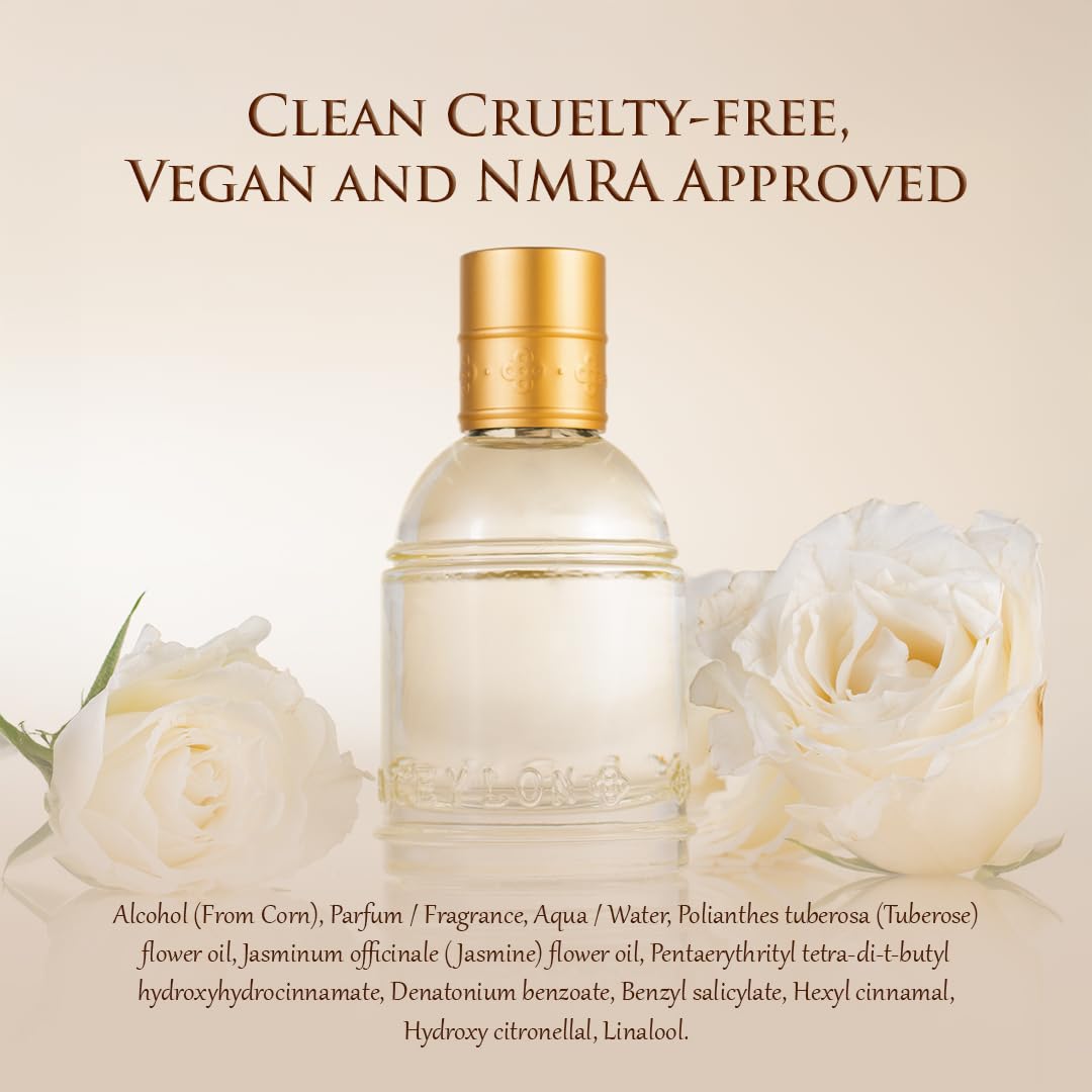 SPA CEYLON Eau de Parfum Spray, 50ml, Vegan Formula with Floral Notes, Spice Accents, and Amber Base - ingredients panel (36)