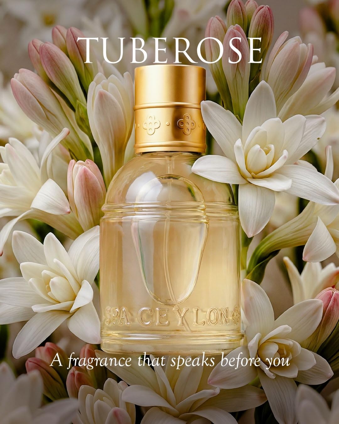 SPA CEYLON Eau de Parfum Spray, 50ml, Vegan Formula with Floral Notes, Spice Accents, and Amber Base - close-up detail (37)