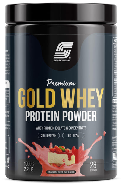 Sparkfusion Gold Whey Protein Isolate Powder Supplement, 1 kg (Pack of 1) (22)