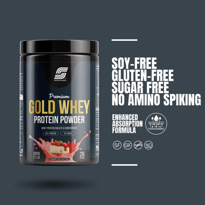 Sparkfusion Gold Whey Protein Isolate Powder Supplement, 1 kg (Pack of 1) - front view (23)
