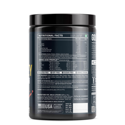Sparkfusion Gold Whey Protein Isolate Powder Supplement, 1 kg (Pack of 1) - close-up detail (27)