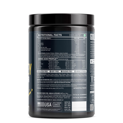 Sparkfusion Gold Whey Protein Isolate Powder Supplement, 1 kg (Pack of 1) - close-up detail