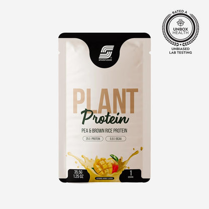Sparkfusion Plant Protein Powder - Pea & Brown Rice Protein, Vegan, Gluten-Free, Soy-Free, Non-GMO, Digestive Enzymes - in us