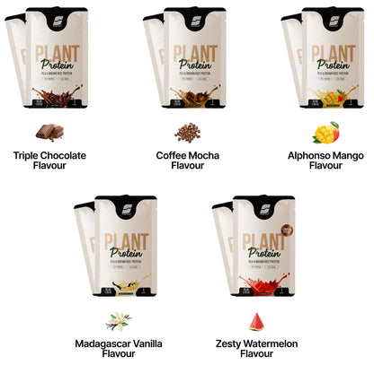 Sparkfusion Plant Protein Powder - Pea & Brown Rice Protein, Vegan, Gluten-Free, Soy-Free, Non-GMO, Digestive Enzymes - front