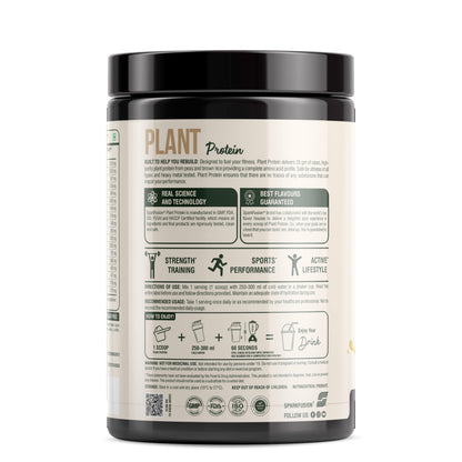 Sparkfusion Plant Protein Powder - Pea & Brown Rice Protein, Vegan, Gluten-Free, Soy-Free, Non-GMO, Digestive Enzymes - in us