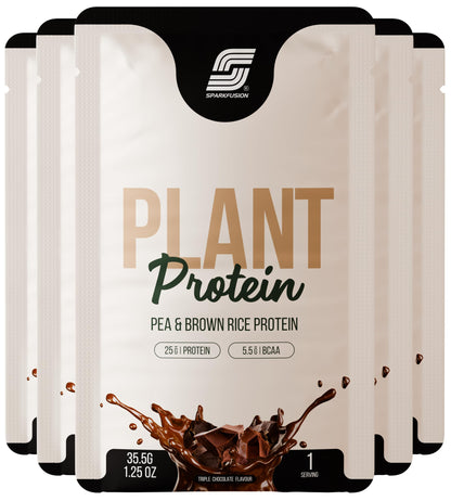 Sparkfusion Plant Protein Powder - Pea & Brown Rice Protein, Vegan, Gluten-Free, Soy-Free, Non-GMO, Digestive Enzymes (29)