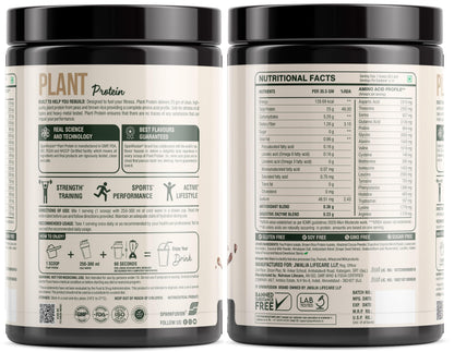 Sparkfusion Plant Protein Powder - Pea & Brown Rice Protein, Vegan, Gluten-Free, Soy-Free, Non-GMO, Digestive Enzymes - close