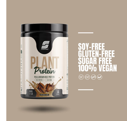 Sparkfusion Plant Protein Powder - Pea & Brown Rice Protein, Vegan, Gluten-Free, Soy-Free, Non-GMO, Digestive Enzymes - back 