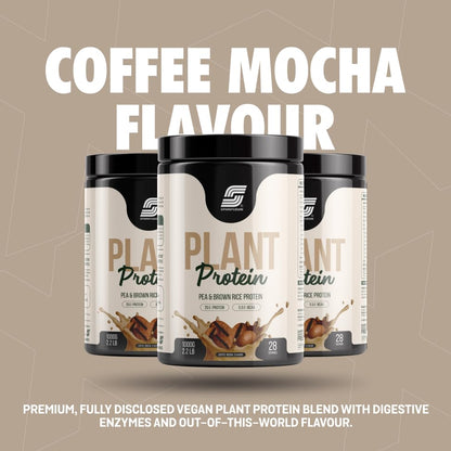 Sparkfusion Plant Protein Powder - Pea & Brown Rice Protein, Vegan, Gluten-Free, Soy-Free, Non-GMO, Digestive Enzymes - label