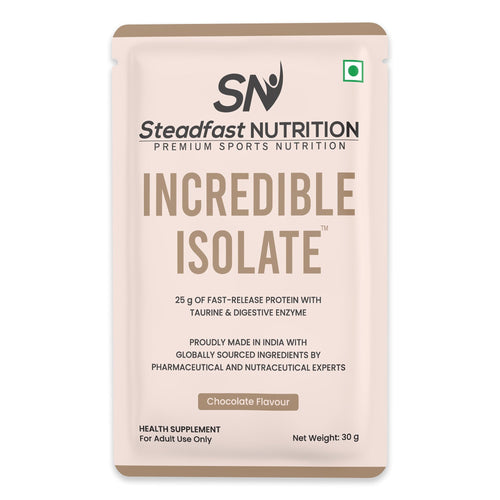 Steadfast Nutrition Incredible Isolate Whey Protein Powder, 900g, 30 Sachets, Low Carb Formula