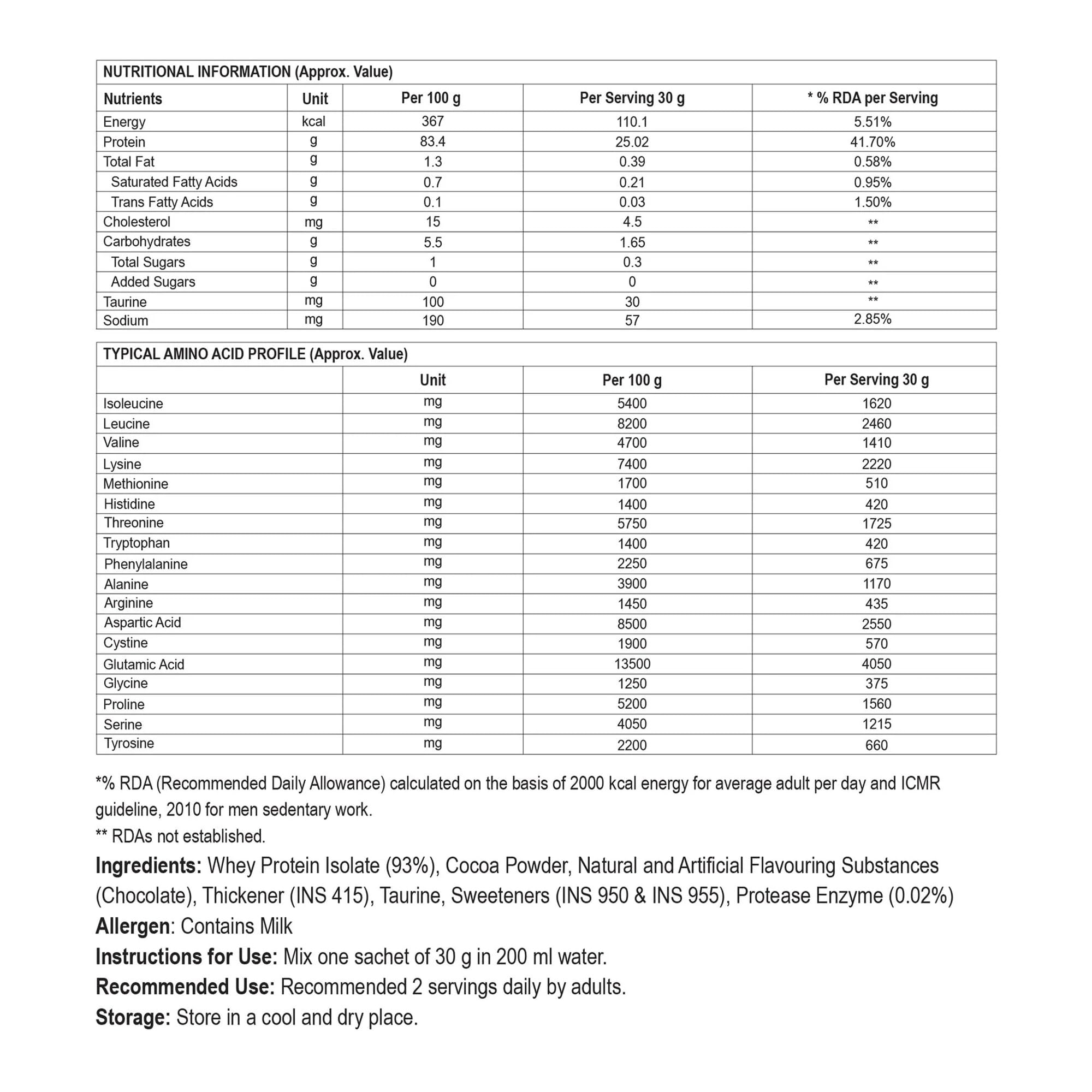 Steadfast Nutrition Incredible Isolate Whey Protein Powder, 900g, 30 Sachets, Low Carb Formula - in use