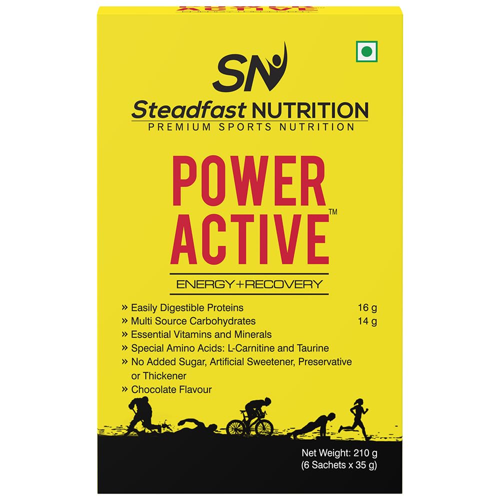 Steadfast Nutrition Power Active Whey Protein Concentrate, Adult Protein Supplement Powder, 35g Serving Sachets