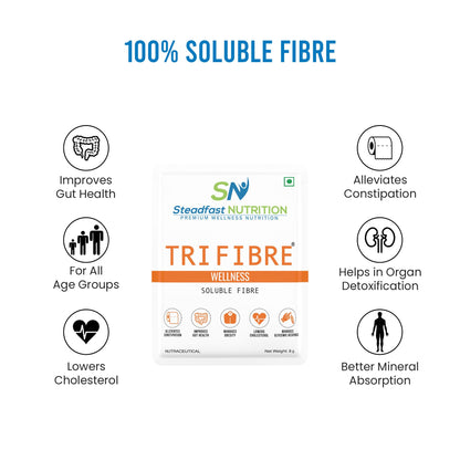 Steadfast Nutrition Tri Fibre Unflavoured Soluble Fiber Supplement Gluten Free - front view