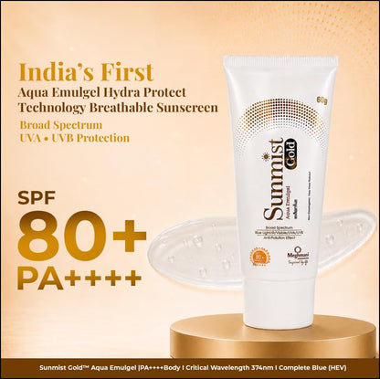 Sunmist Gold Sunscreen Cream, 60g, Broad Spectrum UV Filters with Antioxidants, Lightweight Daily Formula - back view