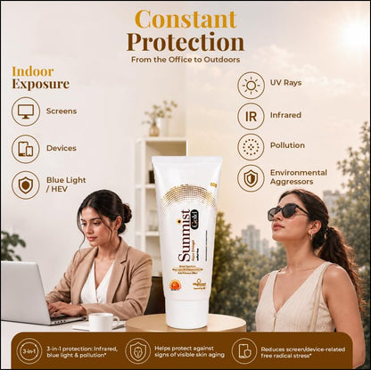 Sunmist Gold Sunscreen Cream, 60g, Broad Spectrum UV Filters with Antioxidants, Lightweight Daily Formula - packaging
