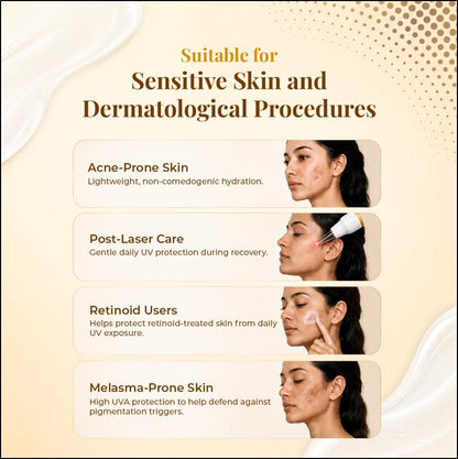 Sunmist Gold Sunscreen Cream, 60g, Broad Spectrum UV Filters with Antioxidants, Lightweight Daily Formula - close-up detail