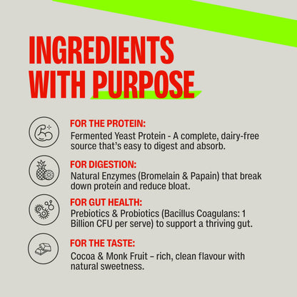 Superyou Pro Fermented Yeast Protein Isolate Protein Supplement Powder, Vegan, 24g Protein - back view (12)
