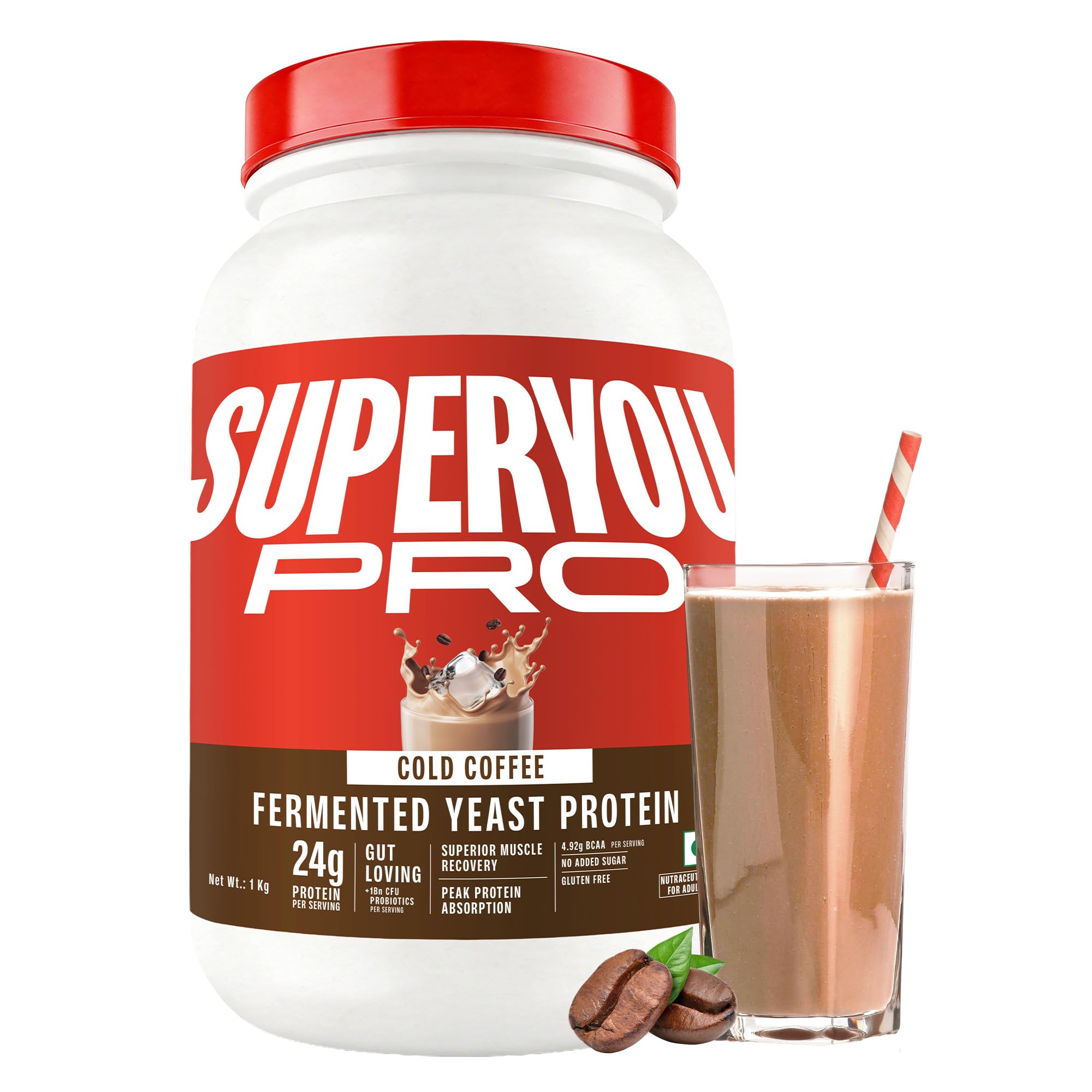 Superyou Pro Fermented Yeast Protein Isolate Protein Supplement Powder, Vegan, 24g Protein (25)