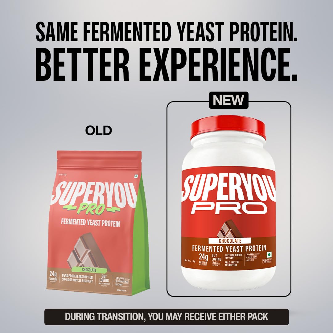 Superyou Pro Fermented Yeast Protein Isolate Protein Supplement Powder, Vegan, 24g Protein - label detail