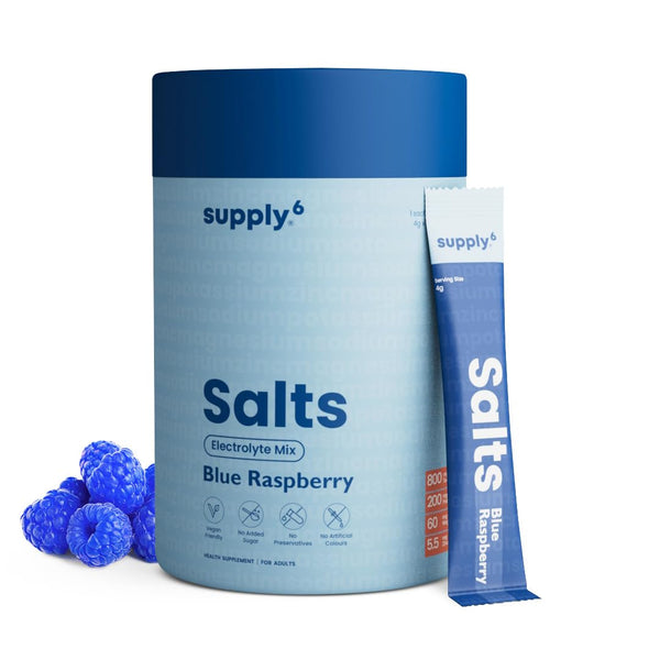 SUPPLY6 Electrolyte Replacement Mix, Zero Added Sugar, Vegan and Keto Friendly, Stick Packs