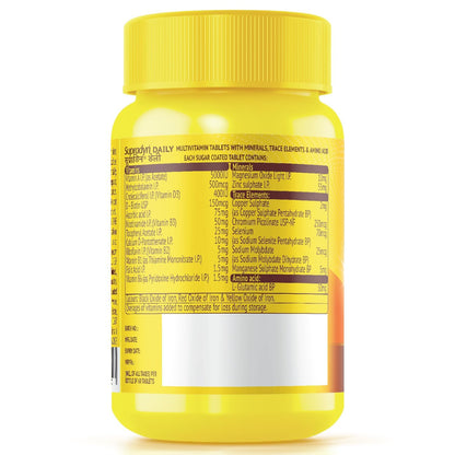 Supradyn Daily Multivitamin Tablets for Adult Women with B-Complex, Vitamins C, D, E, Zinc, Multiple Count Options - front vi