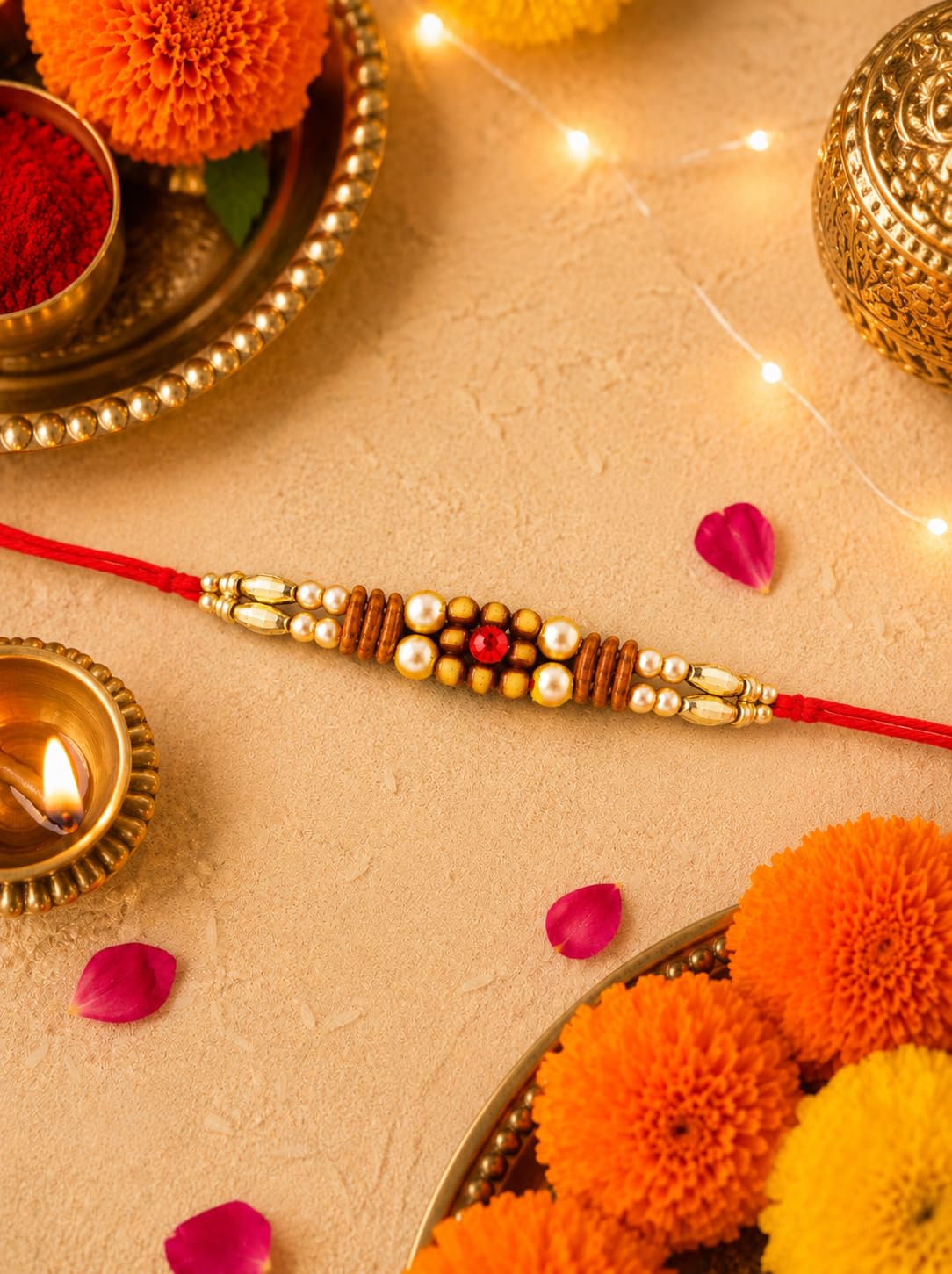 SUVIZAN ENTERPRISE Beads Rakhi to Tie on Brother Bhaiya's Hand On This Holy Festival of Rakshabandhan to Protect Bhai from Bu