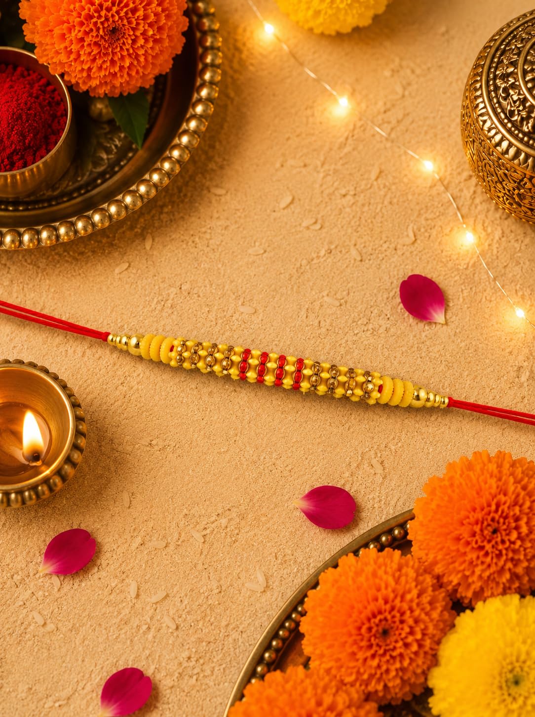 SUVIZAN ENTERPRISE Beads Rakhi to Tie on Brother Bhaiya's Hand On This Holy Festival of Rakshabandhan to Protect Bhai from Bu