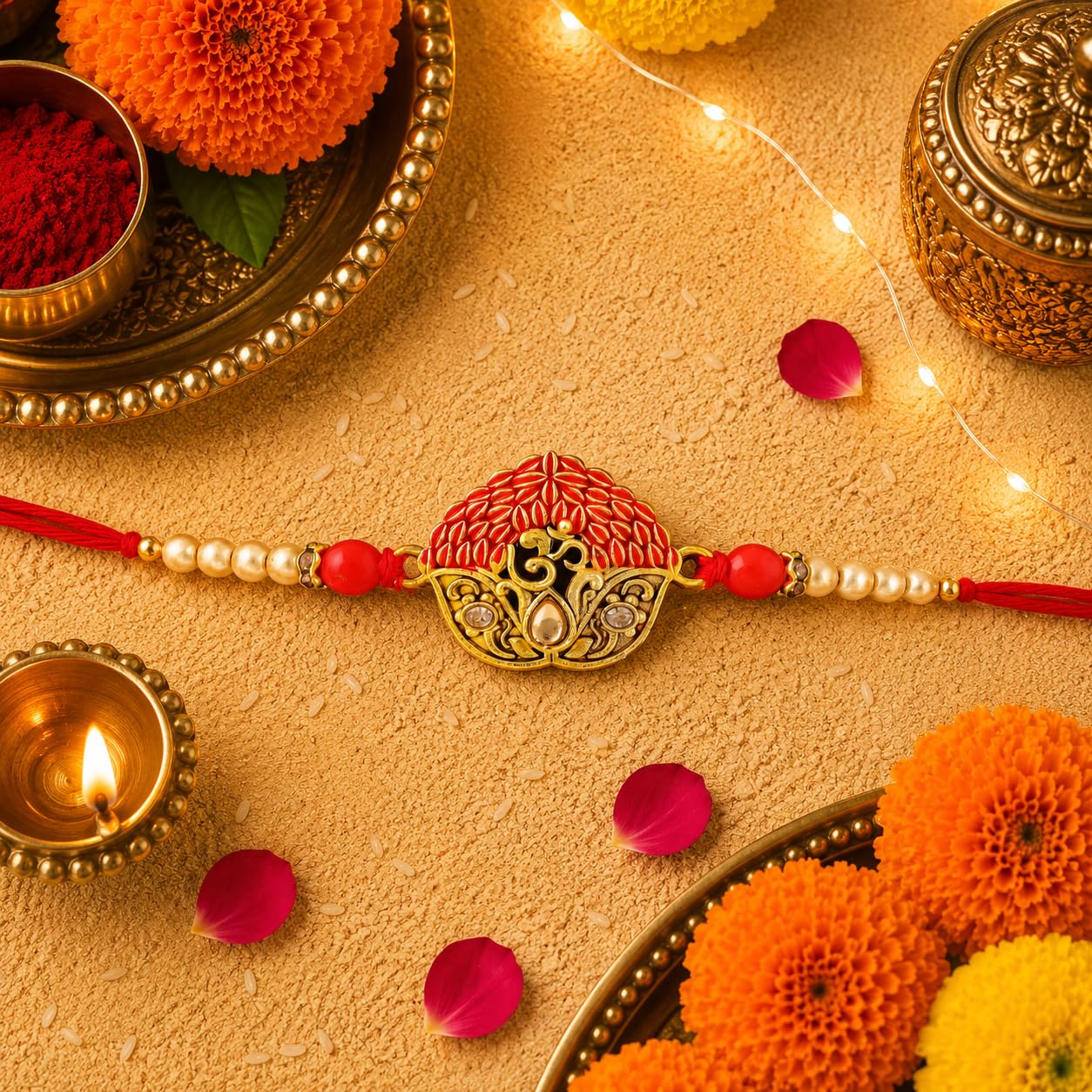 SUVIZAN ENTERPRISE Beads Rakhi to Tie on Brother Bhaiya's Hand On This Holy Festival of Rakshabandhan to Protect Bhai from Bu