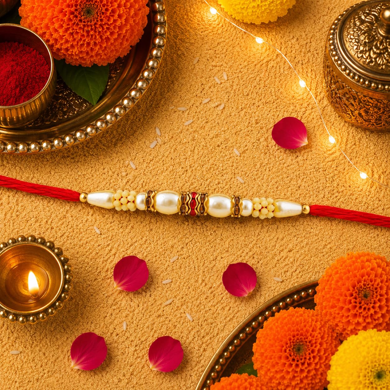 SUVIZAN ENTERPRISE Beads Rakhi to Tie on Brother Bhaiya's Hand On This Holy Festival of Rakshabandhan to Protect Bhai from Bu