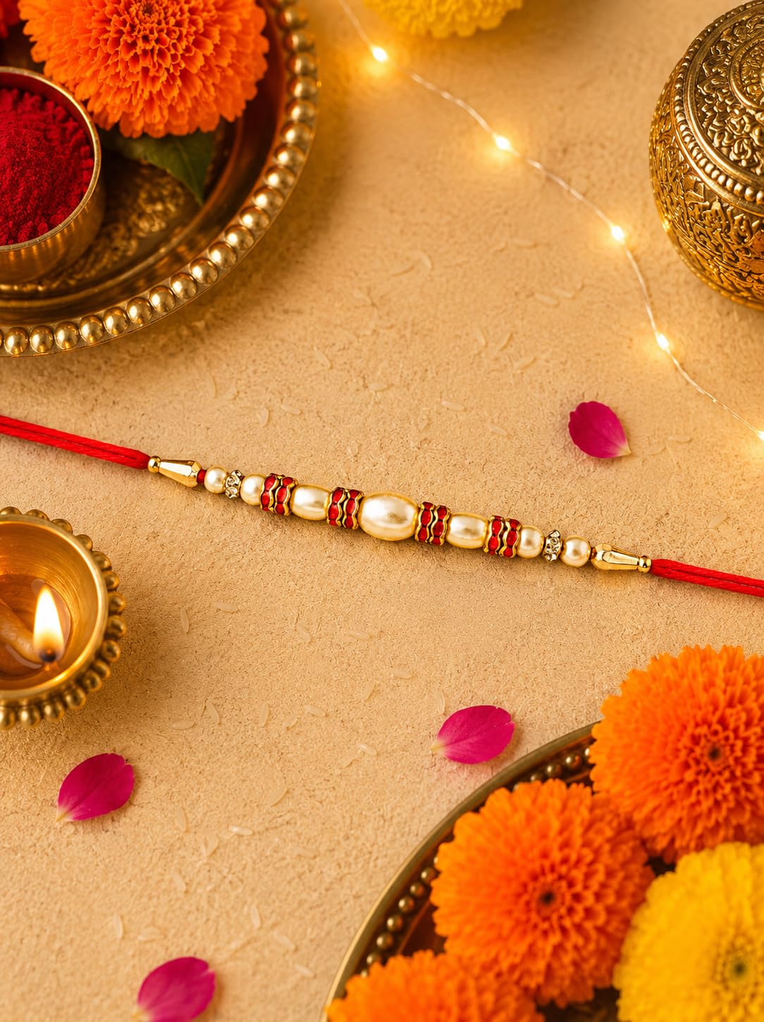 SUVIZAN ENTERPRISE Beads Rakhi to Tie on Brother Bhaiya's Hand On This Holy Festival of Rakshabandhan to Protect Bhai from Bu