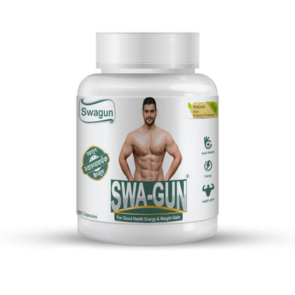 SWAGUN Ayurvedic Herbal Supplement Capsules, 100 Count, with Ashwagandha Shatavari Shilajit Amla, Vegan Non-GMO, GMP-Certifie