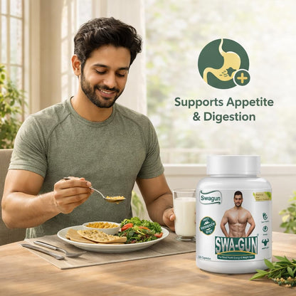 SWAGUN Ayurvedic Herbal Supplement Capsules, 100 Count, with Ashwagandha Shatavari Shilajit Amla, Vegan Non-GMO, GMP-Certifie