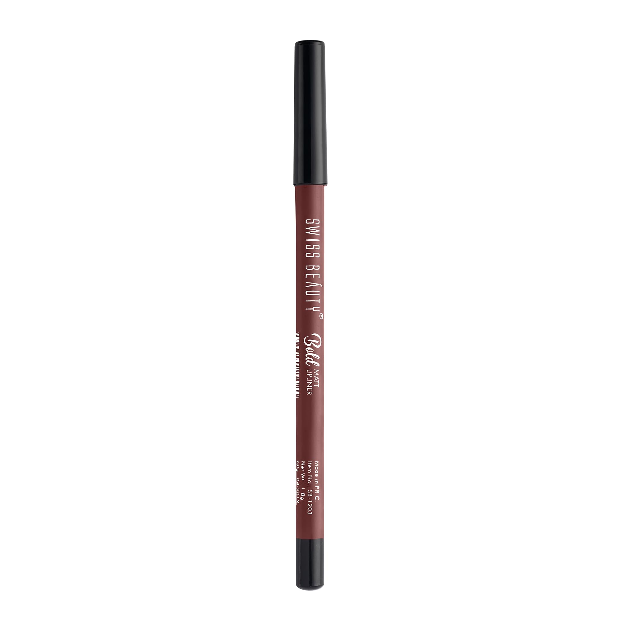 SWISS BEAUTY Bold Matt Lip Liner Pencil, 1.6g, Water-Resistant Long-wearing Matte Finish - back view (11)