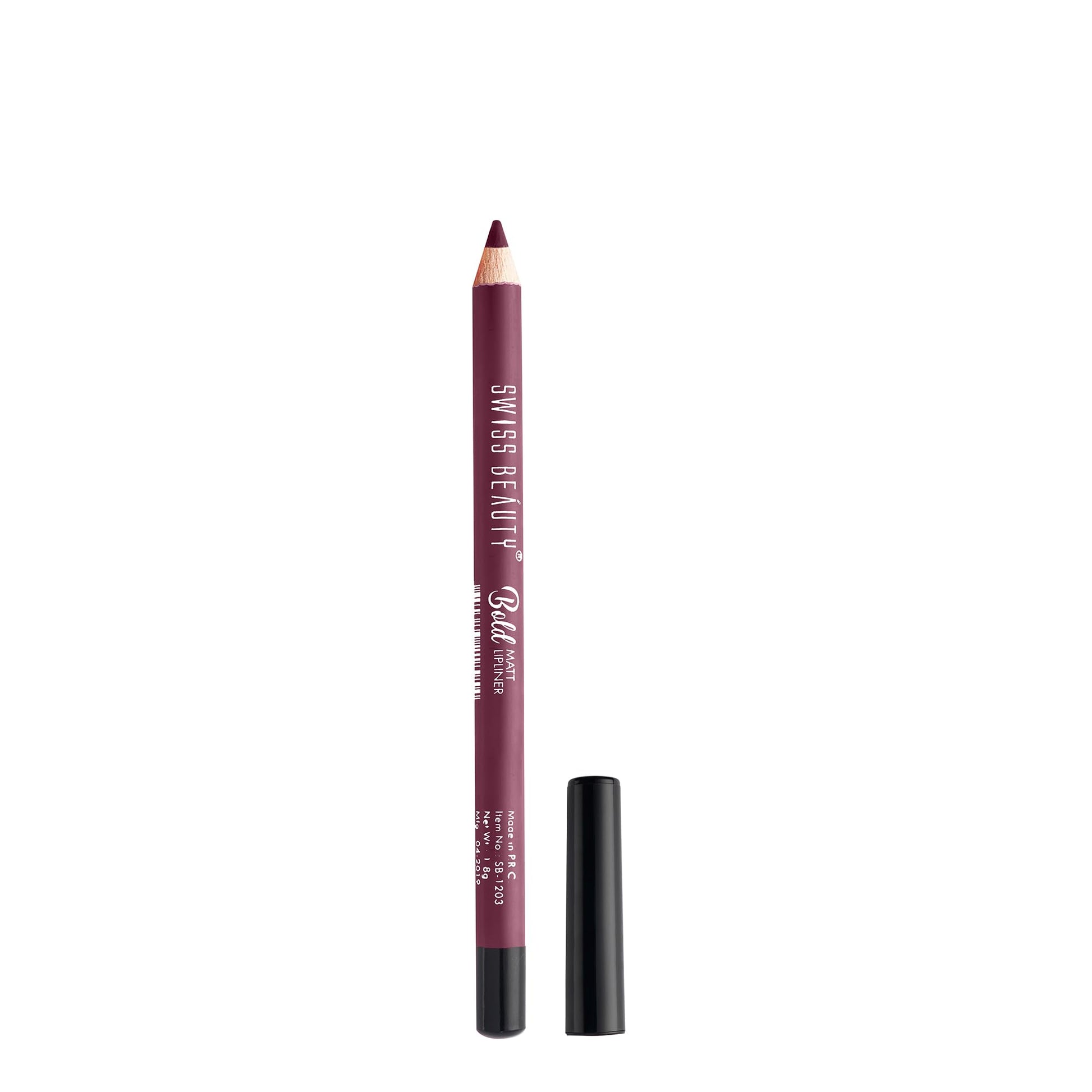 SWISS BEAUTY Bold Matt Lip Liner Pencil, 1.6g, Water-Resistant Long-wearing Matte Finish - front view (13)