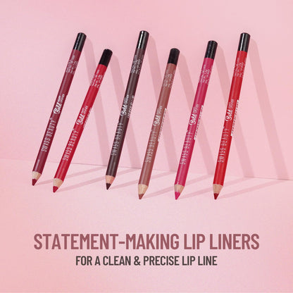 SWISS BEAUTY Bold Matt Lip Liner Pencil, 1.6g, Water-Resistant Long-wearing Matte Finish - back view