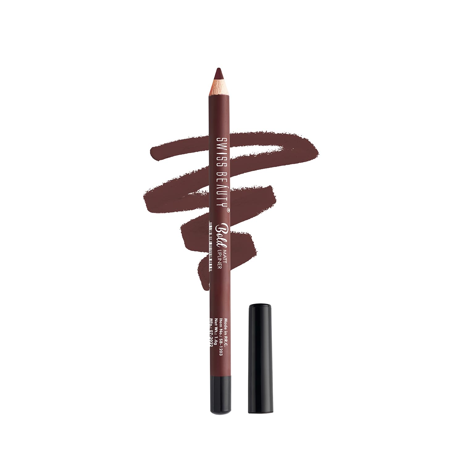 SWISS BEAUTY Bold Matt Lip Liner Pencil, 1.6g, Water-Resistant Long-wearing Matte Finish (7)