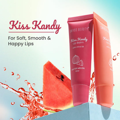 SWISS BEAUTY Kiss Kandy Tinted Lip Balm 10ml - Olive Oil & Vitamin E - Non-Sticky Creamy Formula - front view (6)