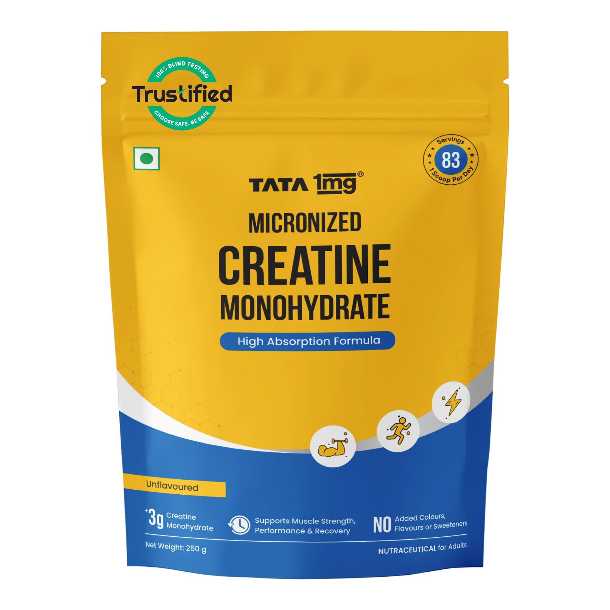 TATA 1MG Micronized Creatine Monohydrate, Nutritional Supplement, Zero Calories, Adult Formula (27)