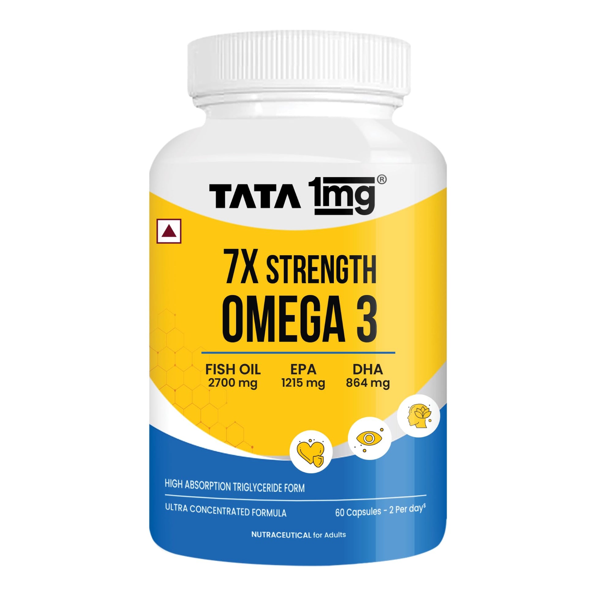 TATA 1MG Omega-3 Fish Oil Supplement, Triglyceride Form with EPA, DHA & Vitamin E