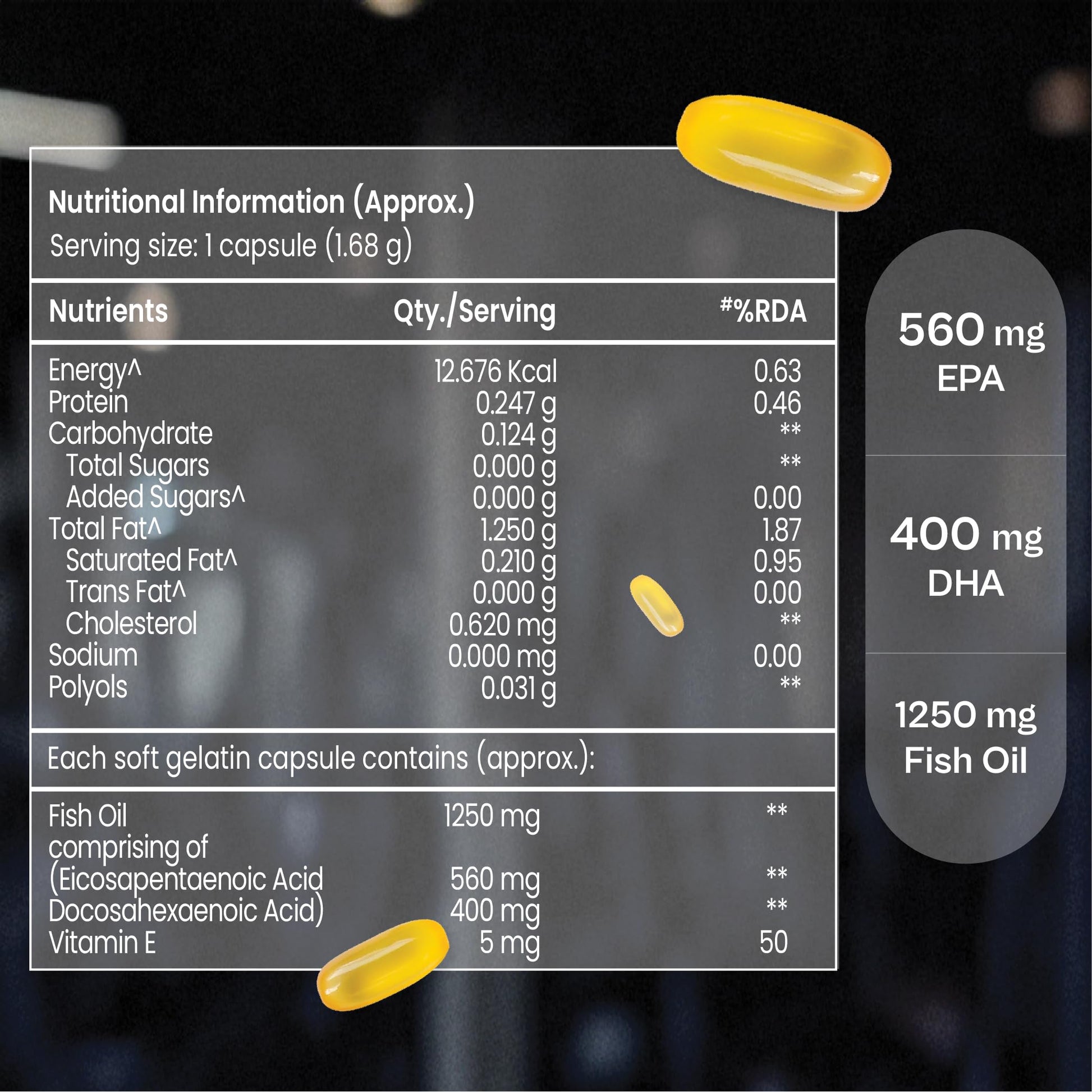 TATA 1MG Omega-3 Fish Oil Supplement, Triglyceride Form with EPA, DHA & Vitamin E - packaging (13)