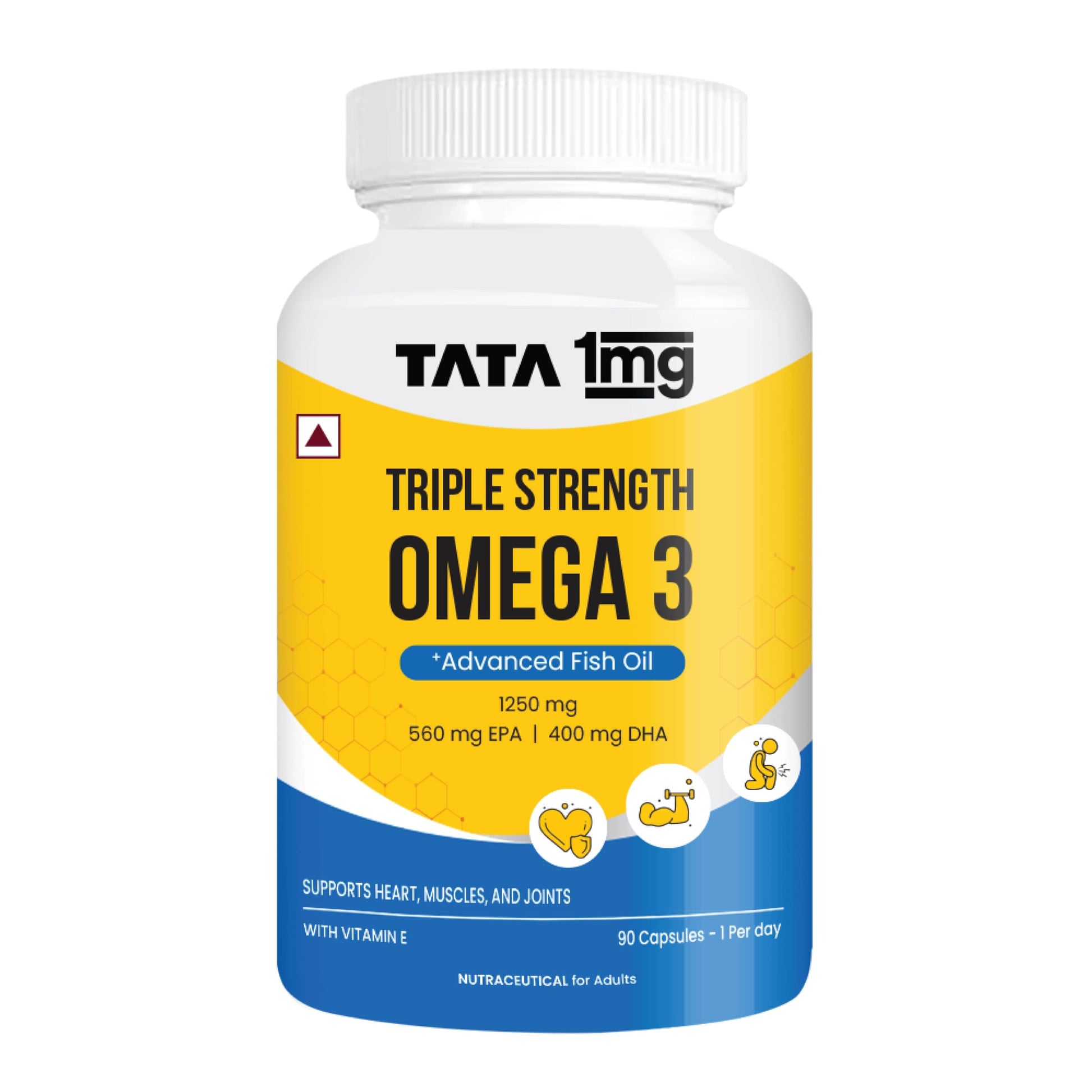 TATA 1MG Omega-3 Fish Oil Supplement, Triglyceride Form with EPA, DHA & Vitamin E (17)