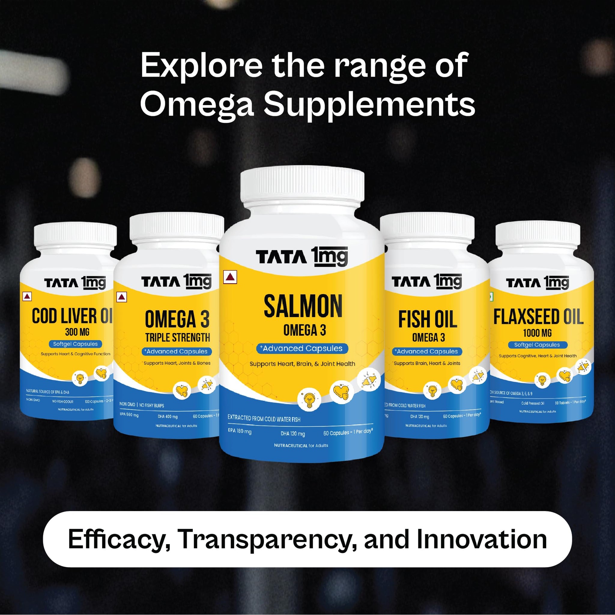 TATA 1MG Omega-3 Fish Oil Supplement, Triglyceride Form with EPA, DHA & Vitamin E - ingredients panel (22)