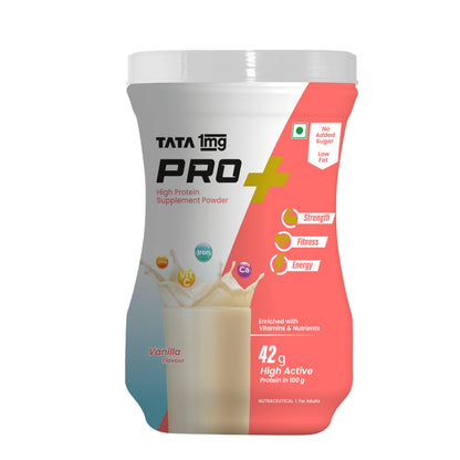 TATA 1MG Pro+ Soy Protein Supplement Powder, 400g, 23 Nutrients, Low Fat, No Added Sugar (10)