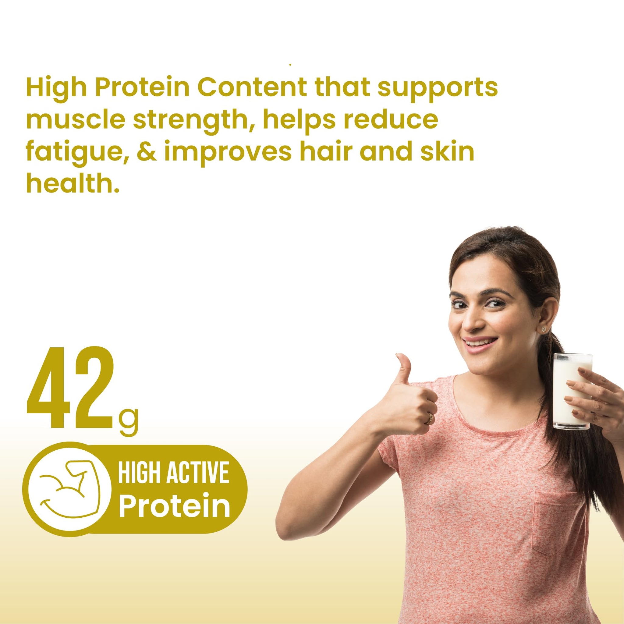 TATA 1MG Pro+ Soy Protein Supplement Powder, 400g, 23 Nutrients, Low Fat, No Added Sugar - in use (17)