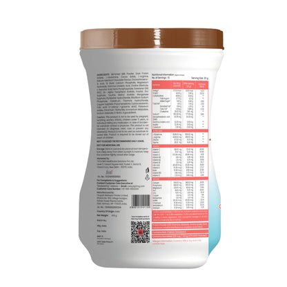 TATA 1MG Pro+ Soy Protein Supplement Powder, 400g, 23 Nutrients, Low Fat, No Added Sugar - front view