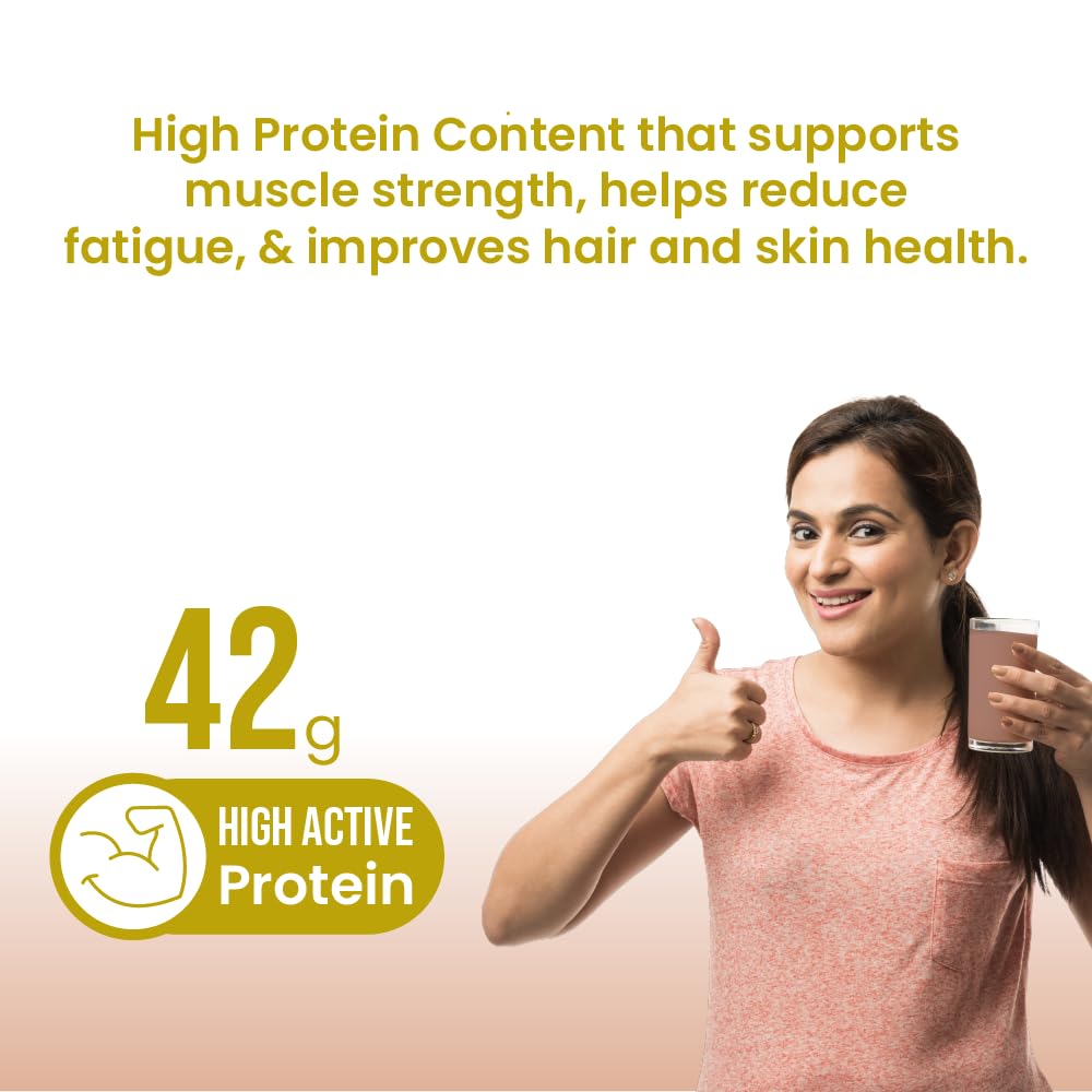 TATA 1MG Pro+ Soy Protein Supplement Powder, 400g, 23 Nutrients, Low Fat, No Added Sugar - size and scale