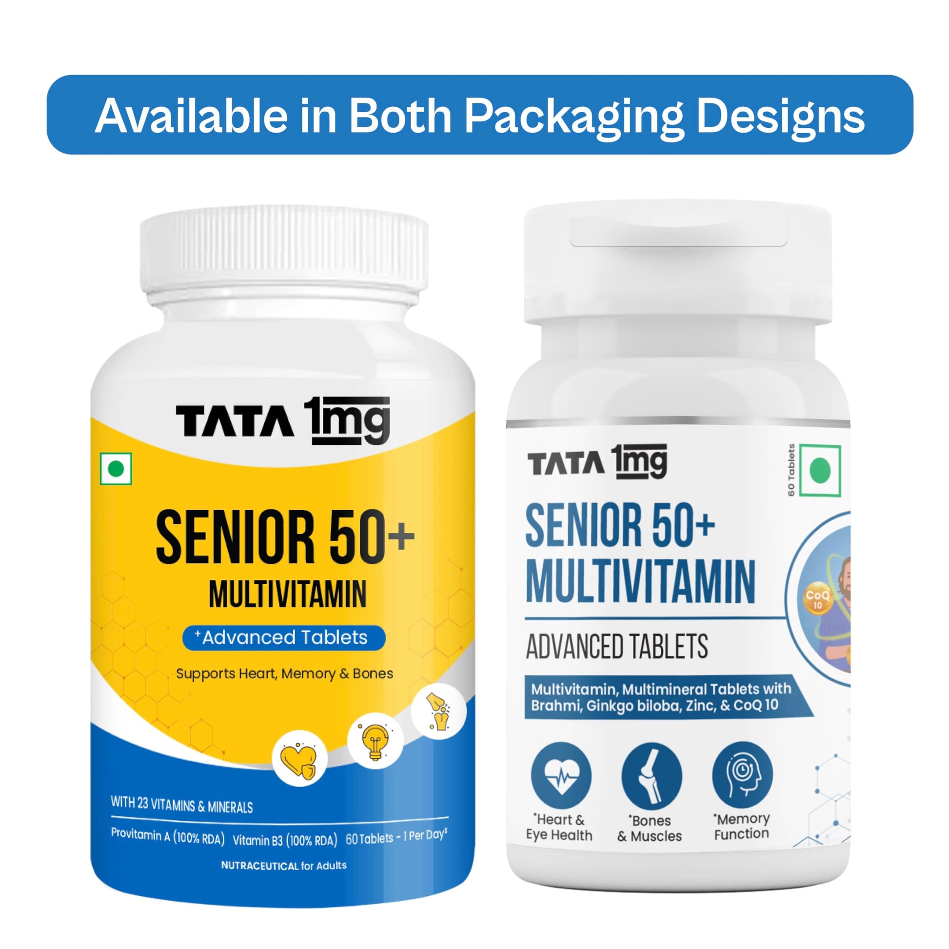 TATA 1MG Senior 50+ Multivitamin & Multimineral Veg Tablet, 24 Vitamins & Minerals - label detail (13)
