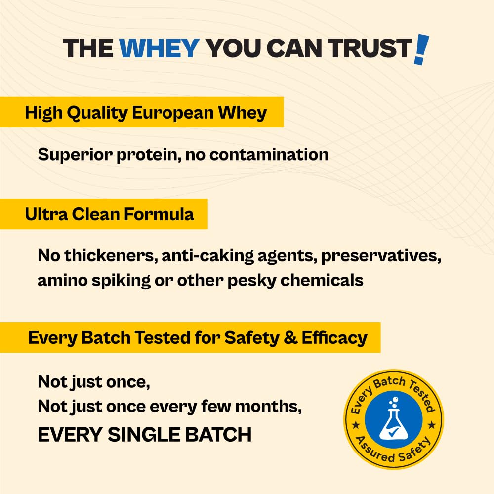 TATA 1MG Ultra Clean Whey Protein Concentrate Powder, 1kg, 24g Protein, 4.8g BCAA, 30B CFU Probiotics, 28 Sachets - back view